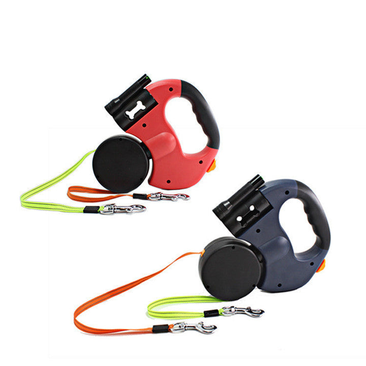 Unleash the Fun with the Dual Headed LED Dog Walker Traction Rope!