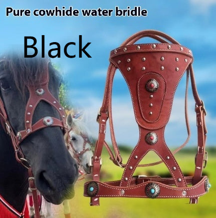 Horse Halter Pure Cowhide Dragon Cover