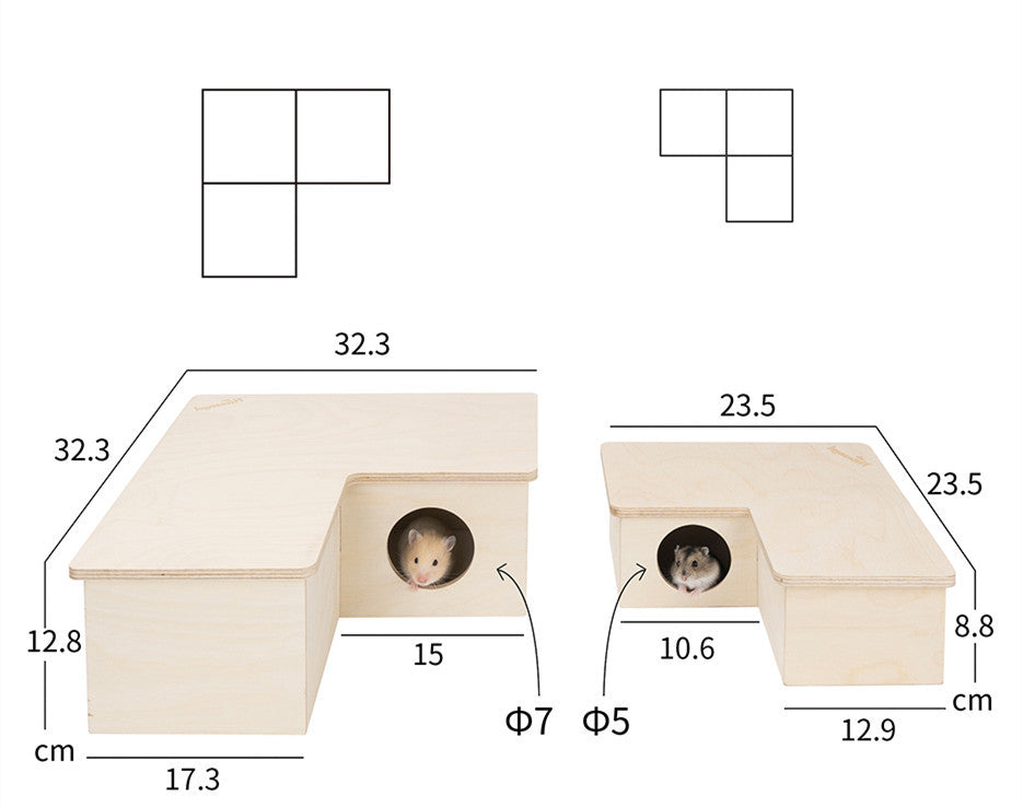 Two or three bedroom small pet wooden house