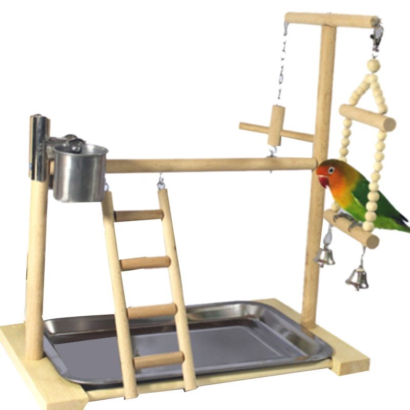 Wooden Small Cockatiel Parrot Stand