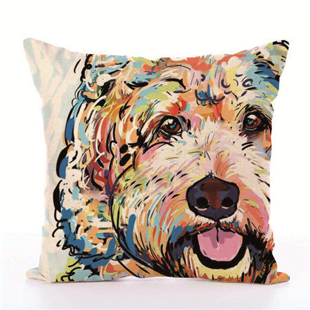 Dog White Cushion Covers