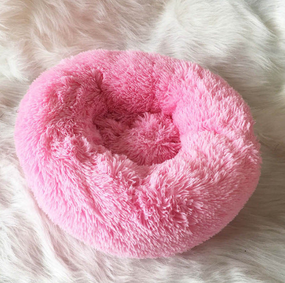 Round Plush Dog Cat Beds