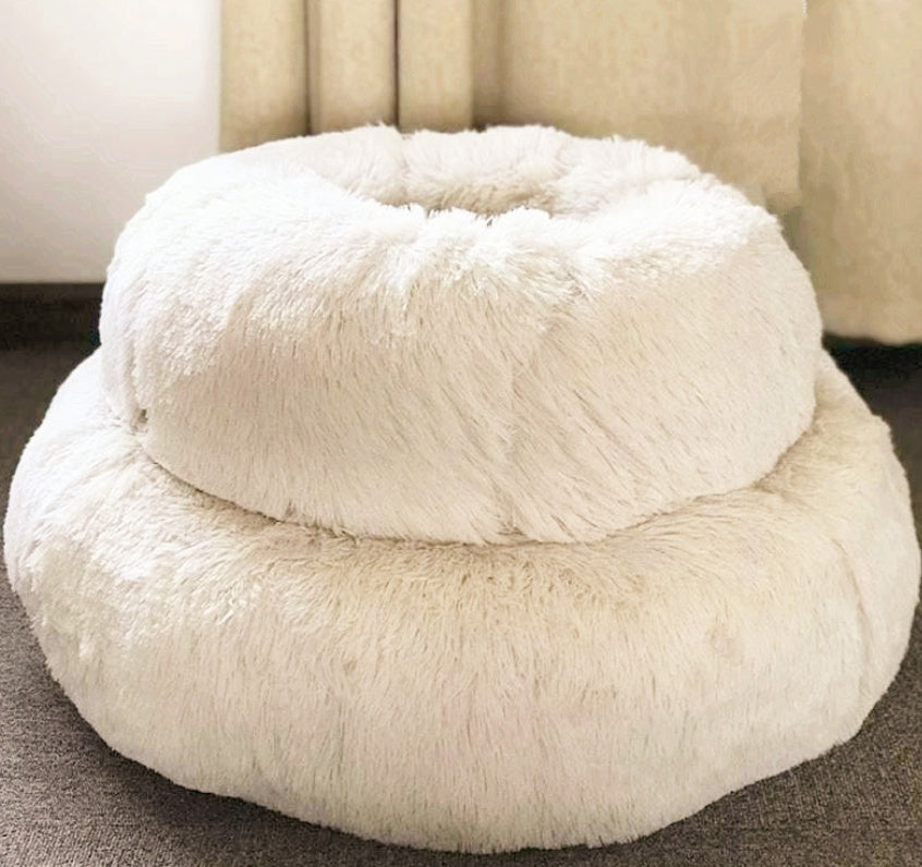 Round Plush Dog Cat Beds