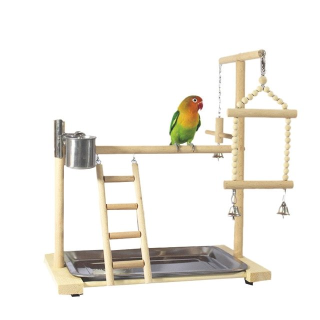 Wooden Small Cockatiel Parrot Stand