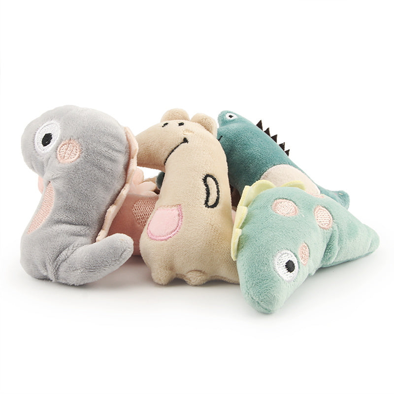 Cute Dinosaur Plush Cat Toy 6pcs