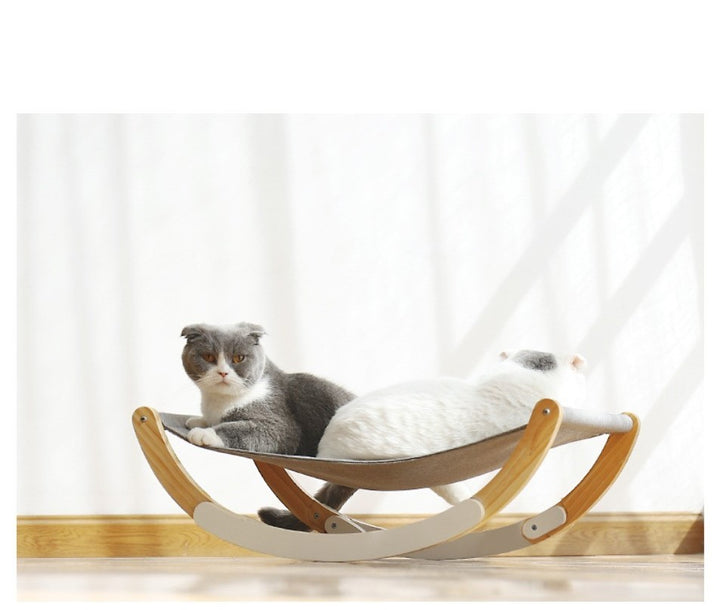 Solid Wood Cat Rocking Hammock