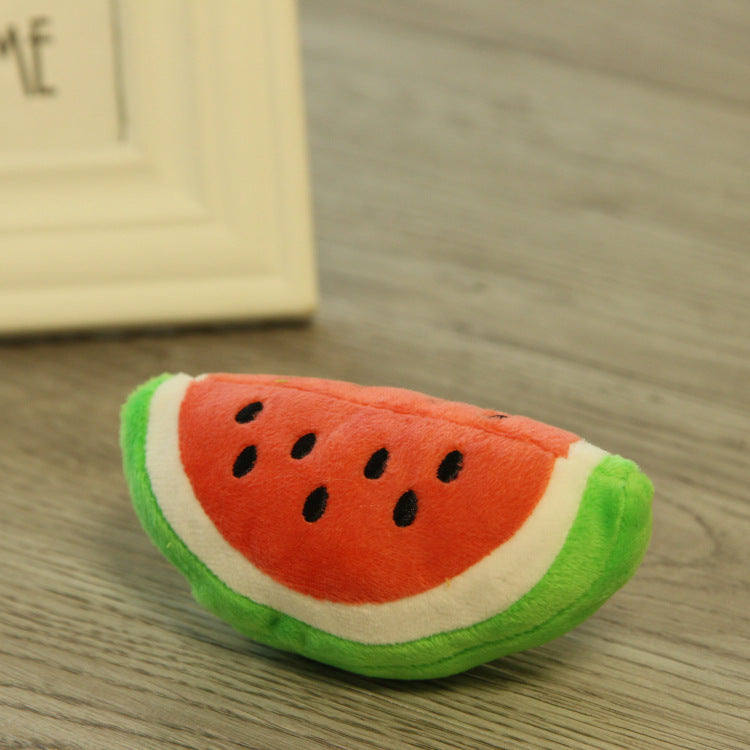Fruit & Vegetable Plush Pet Toys