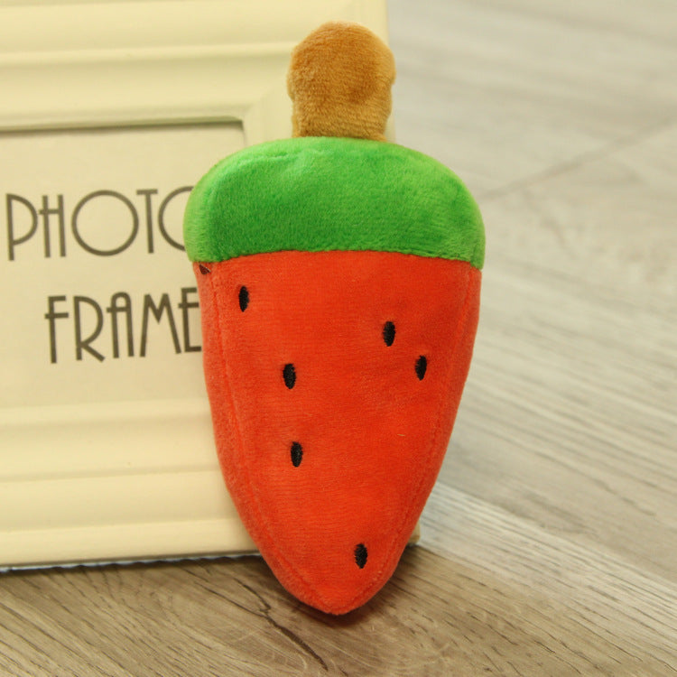 Fruit & Vegetable Plush Pet Toys