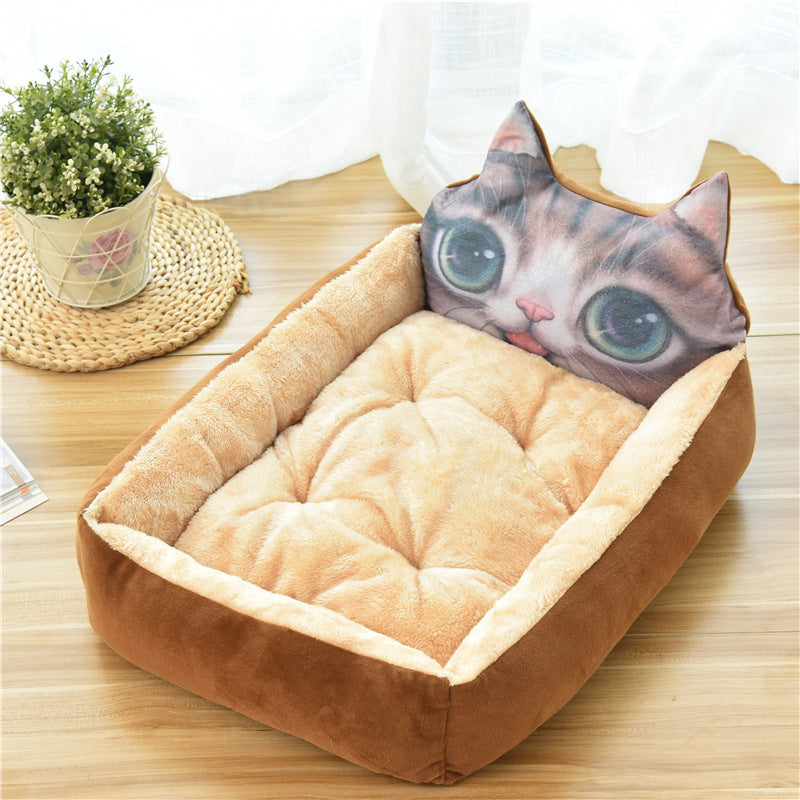 Large Pet Cat Dog Bed Warm Cozy