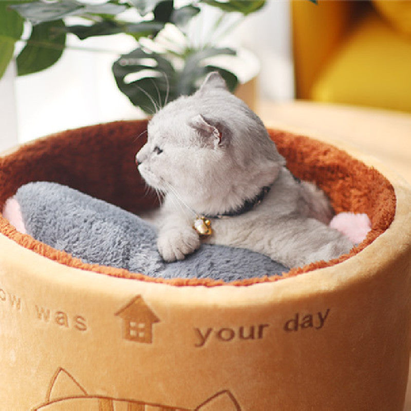 Cute Round Plush Creative Pet Nest