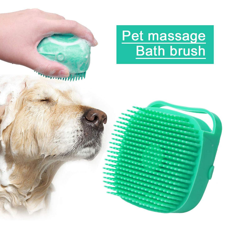 Pet Shampoo Silicone Massager Brush