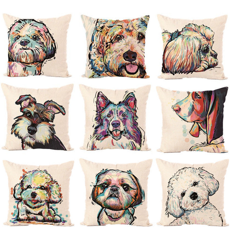 Dog White Cushion Covers