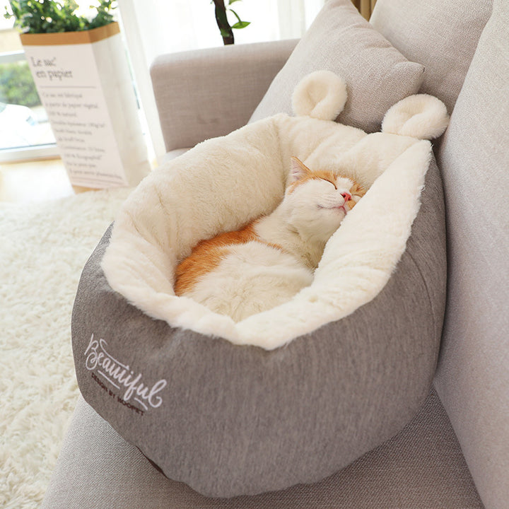 Pet Bed Warming Soft Sleeping Bag Nest Cushion