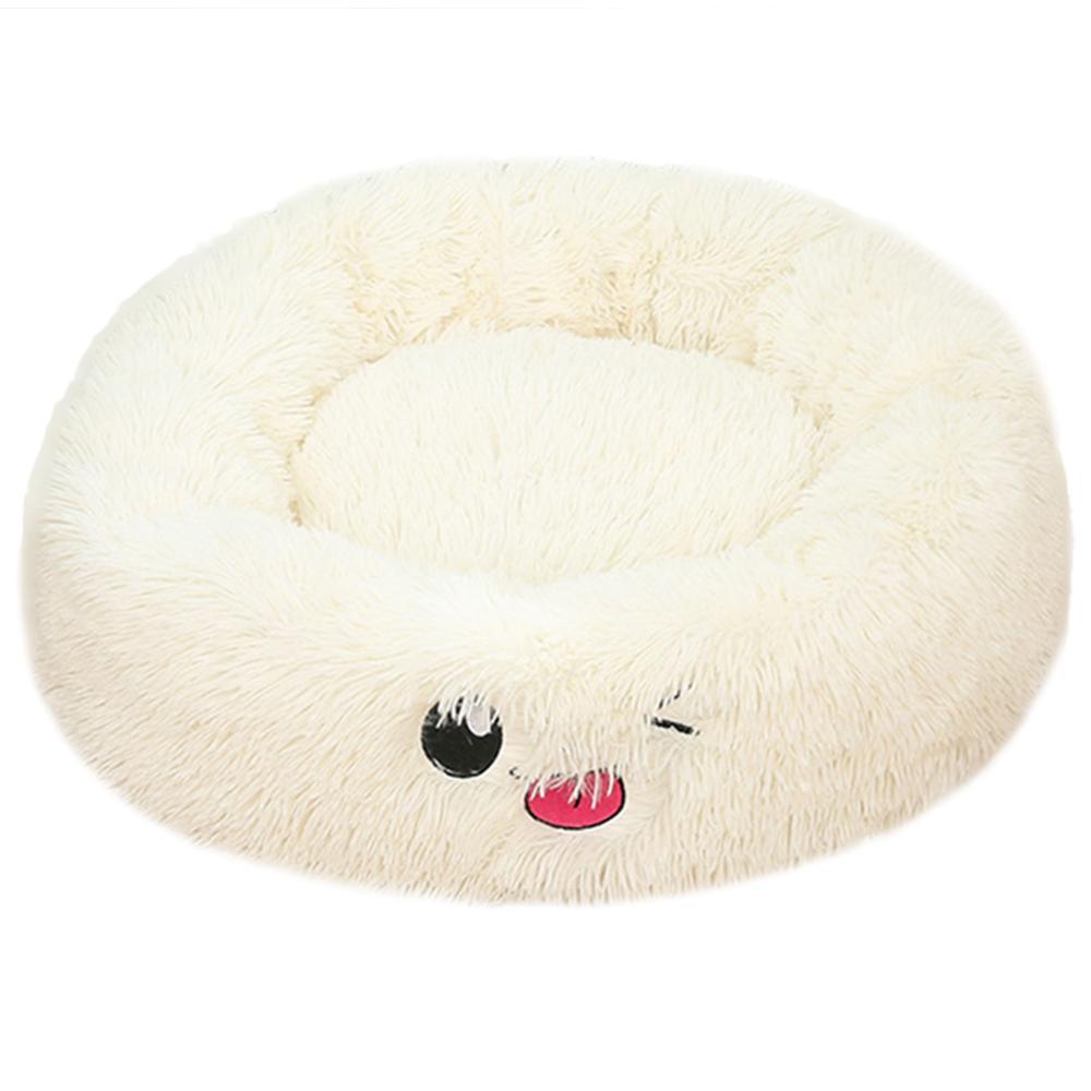 Round Plush Dog Cat Beds