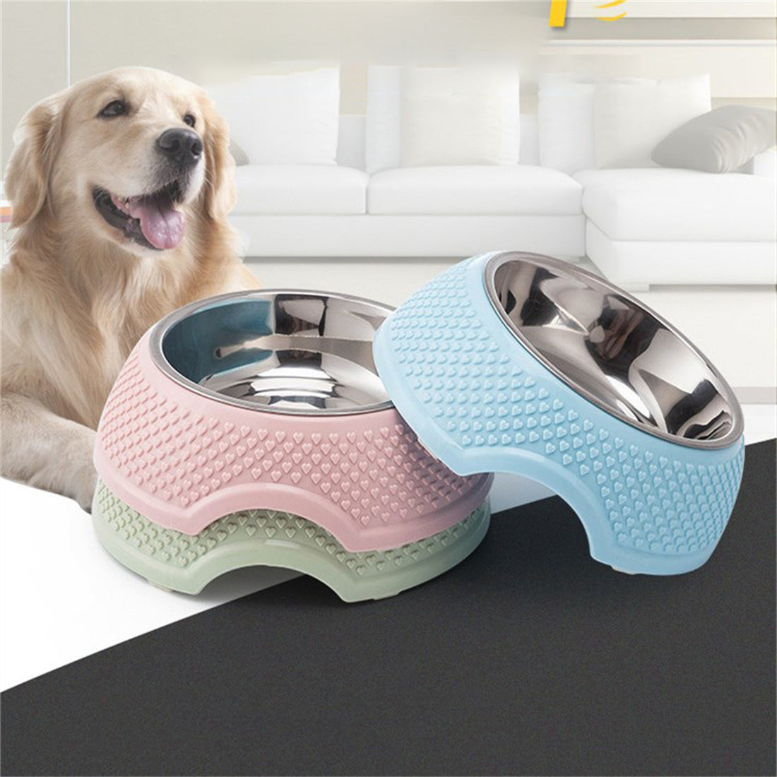 Cat Dog Bowl Stainless Steel Non Slip