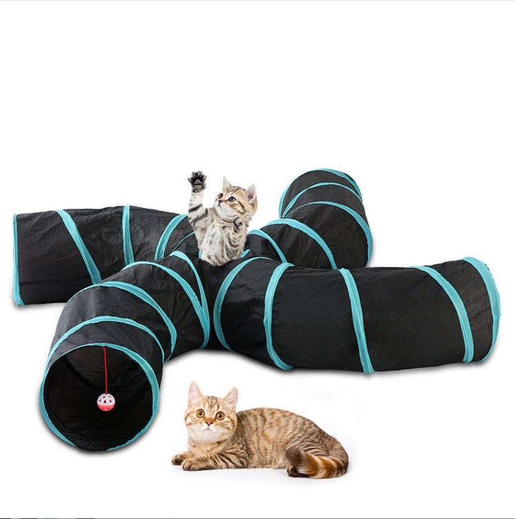 S-type Four-Channel Cat Tunnel With Toy