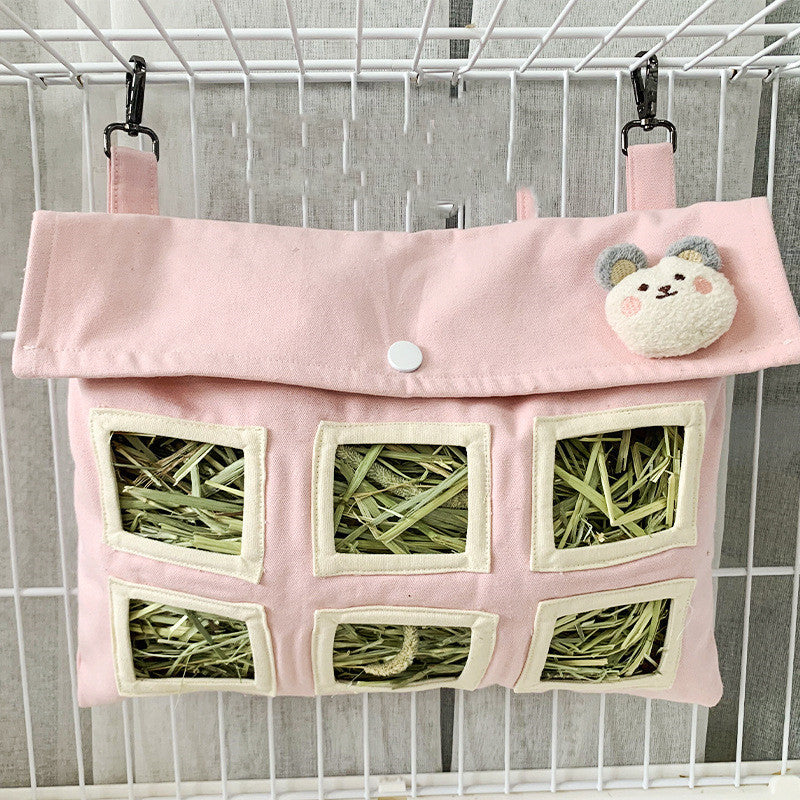 Rabbit Large Capacity Canvas Straw Bag