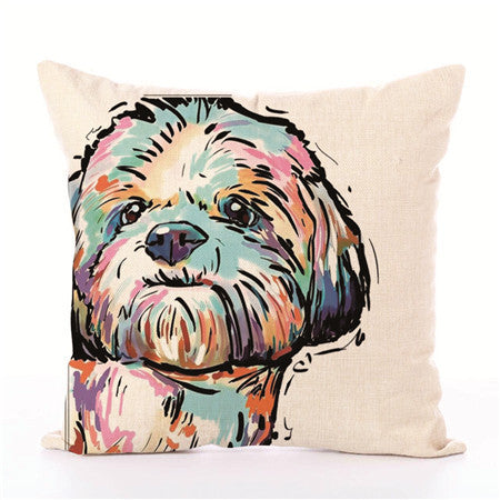 Dog White Cushion Covers