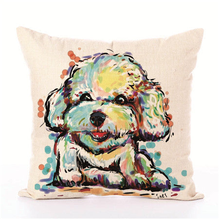 Dog White Cushion Covers