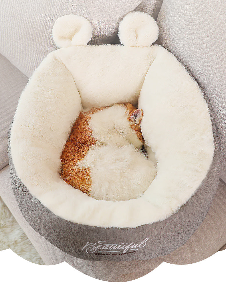 Pet Bed Warming Soft Sleeping Bag Nest Cushion