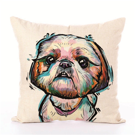 Dog White Cushion Covers