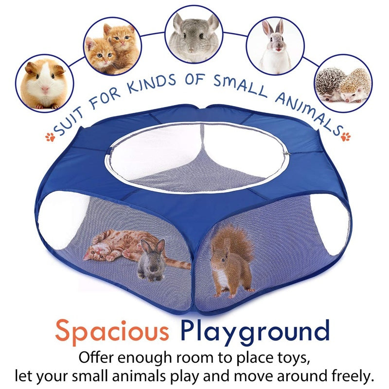 Folding Mesh Playground For Small/Medium Pets - Indoor/Outdoor