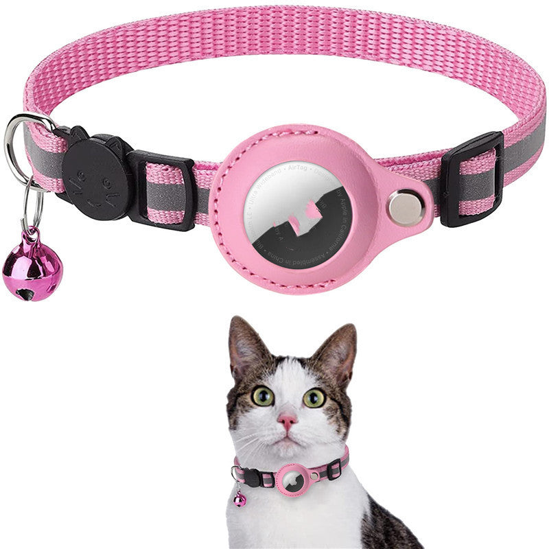 Reflective Nylon Air Tag Waterproof Collar With Bell