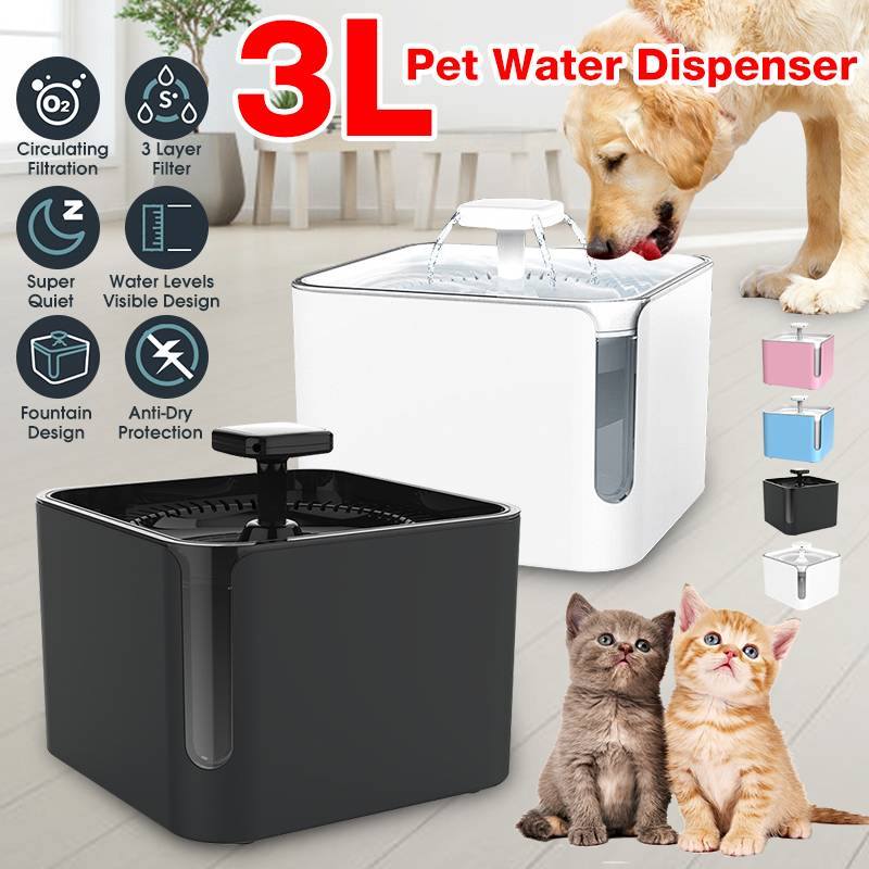 3L Automatic Pet Drinking Filtration Fountain - 360* Circulation