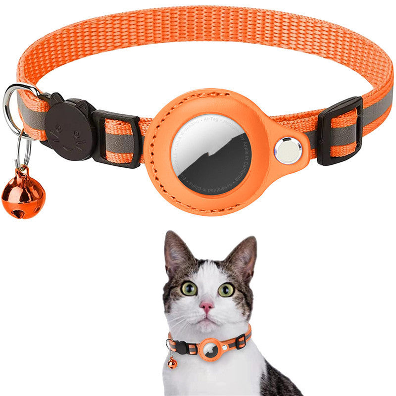 Reflective Nylon Air Tag Waterproof Collar With Bell