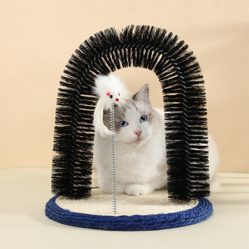 Cat Sisal Scratching Horseshoe & Pad With Toy