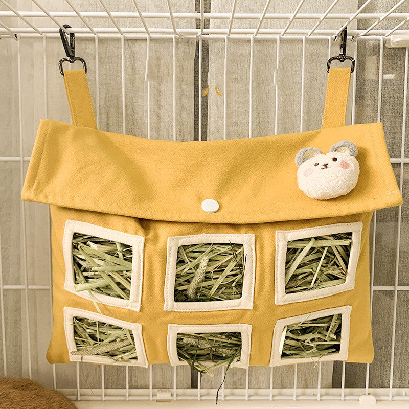 Rabbit Large Capacity Canvas Straw Bag