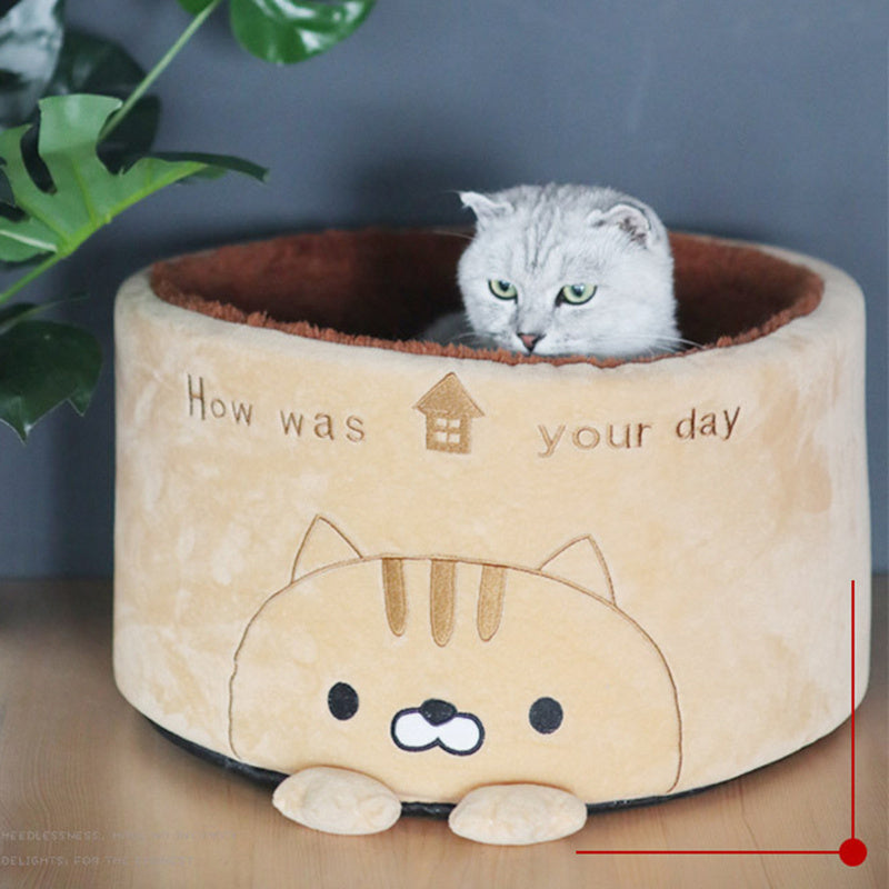 Cute Round Plush Creative Pet Nest