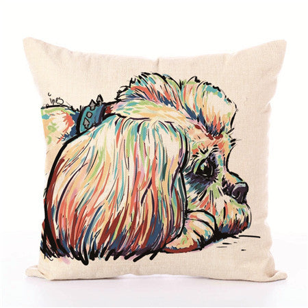 Dog White Cushion Covers