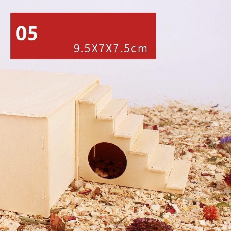 Hamster Natural Wooden Fence Swing Toy