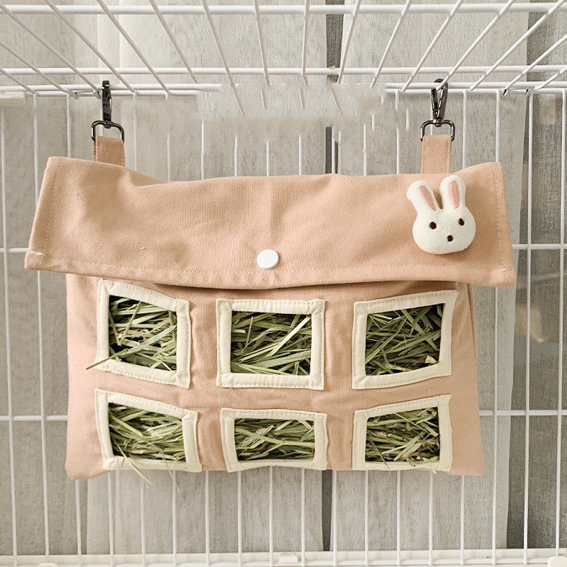 Rabbit Large Capacity Canvas Straw Bag