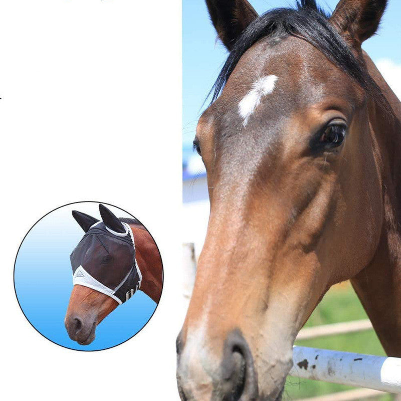 Anti-mosquito Anti-flying Horse Face Mask With Velcro