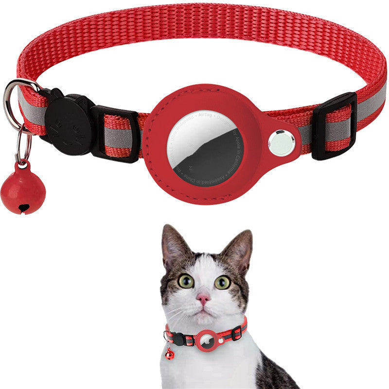 Reflective Nylon Air Tag Waterproof Collar With Bell