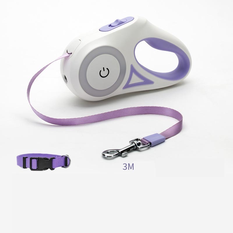 Dog Leash Retractable Spotlight Automatic Traction Rope