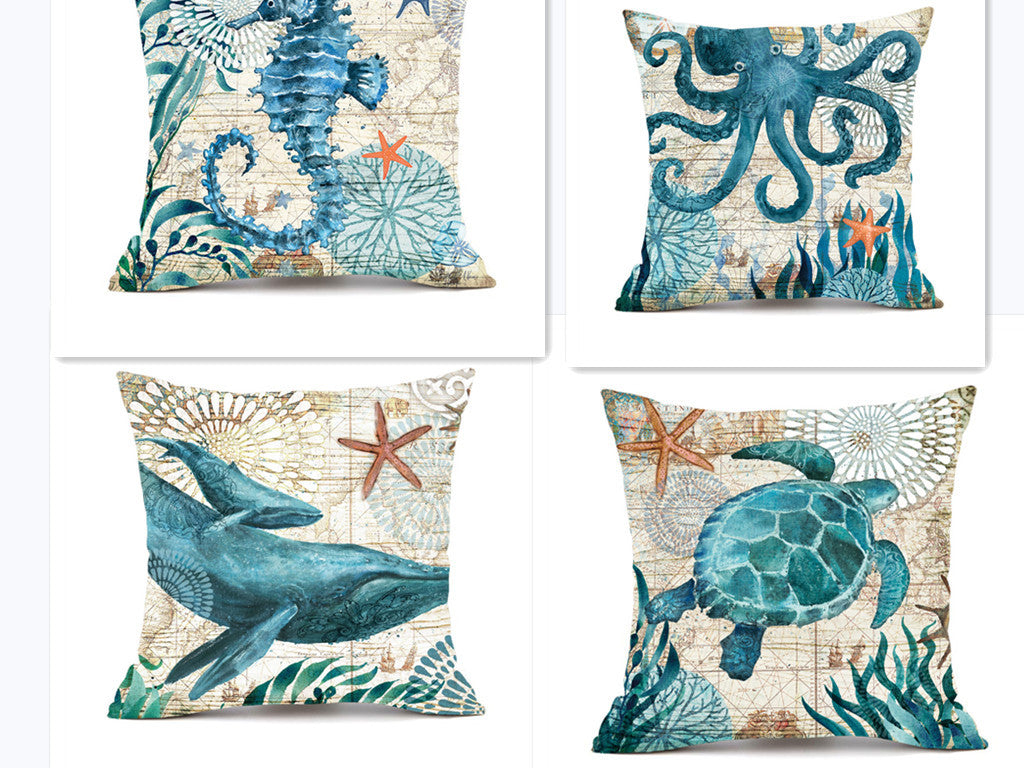 Sea Creatures Cushion Covers For Pillows