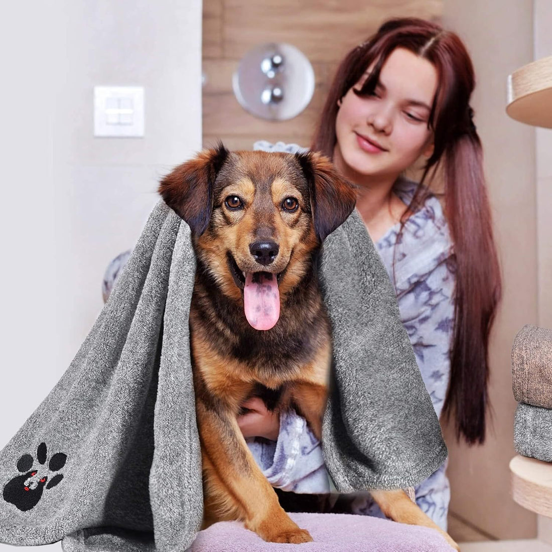 Super Absorbent Microfiber Dog & Cat Bath Towels