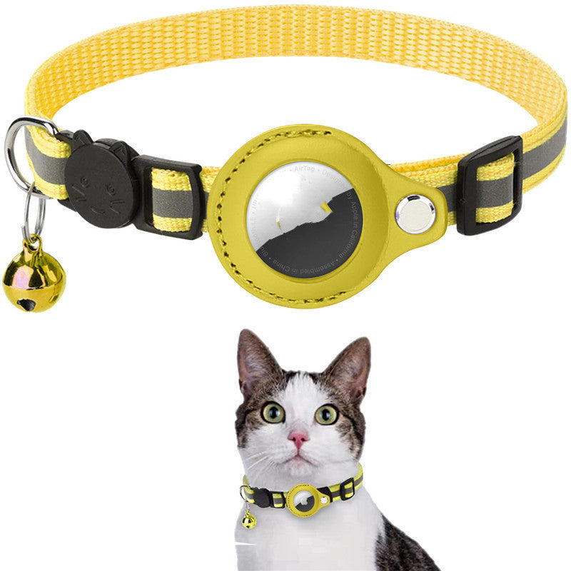 Reflective Nylon Air Tag Waterproof Collar With Bell