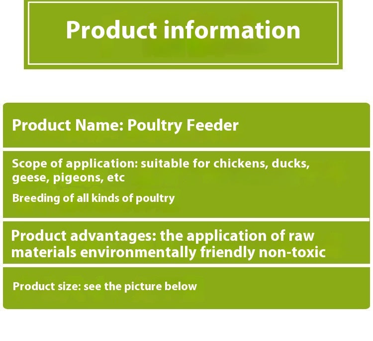 Breeding Supplies Chicken And Duck Feeder