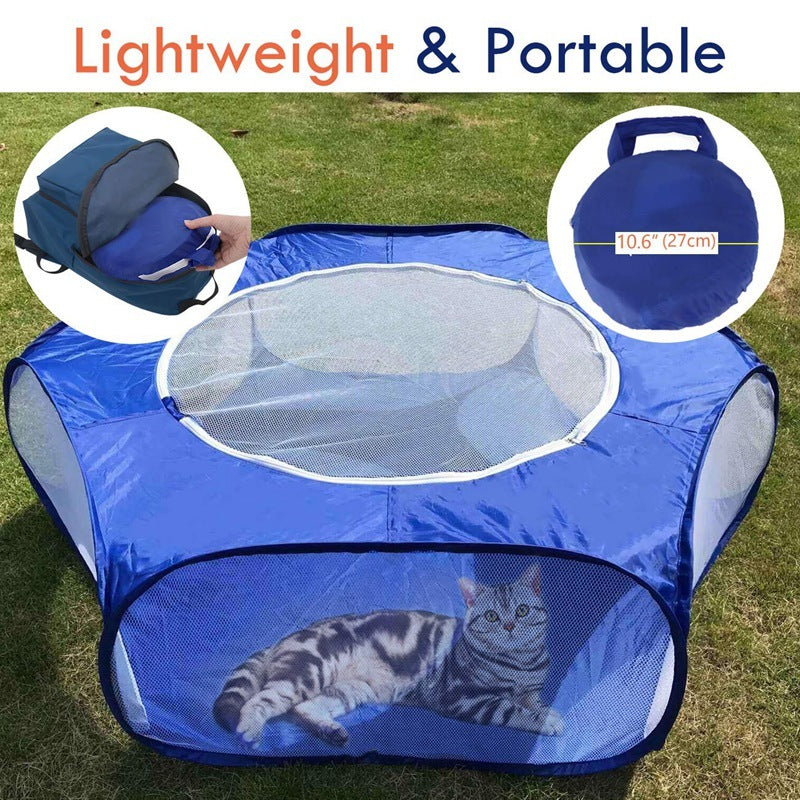 Folding Mesh Playground For Small/Medium Pets - Indoor/Outdoor