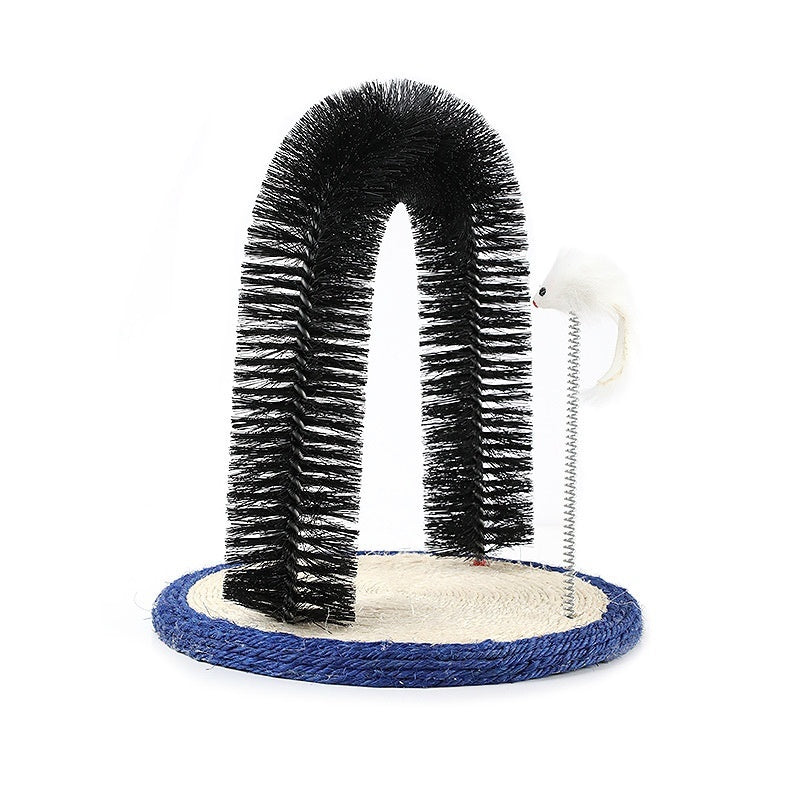 Cat Sisal Scratching Horseshoe & Pad With Toy