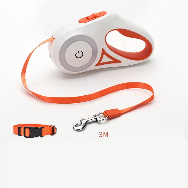 Dog Leash Retractable Spotlight Automatic Traction Rope