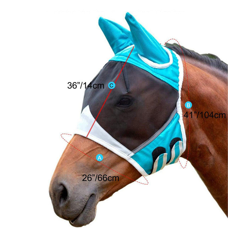 Anti-mosquito Anti-flying Horse Face Mask With Velcro