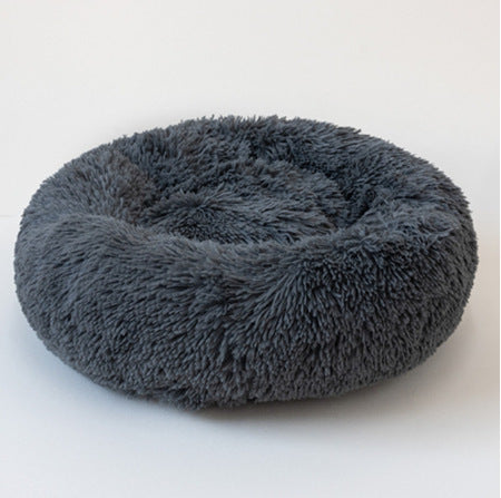 Round Plush Dog Cat Beds