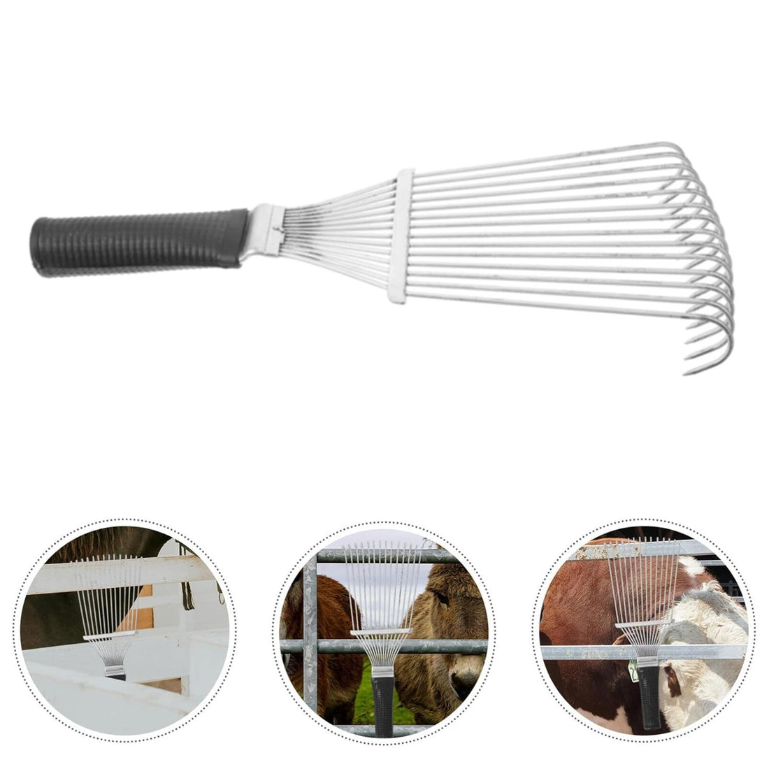 Horse Dematting Rake Comb Grooming Undercoat Scrubber