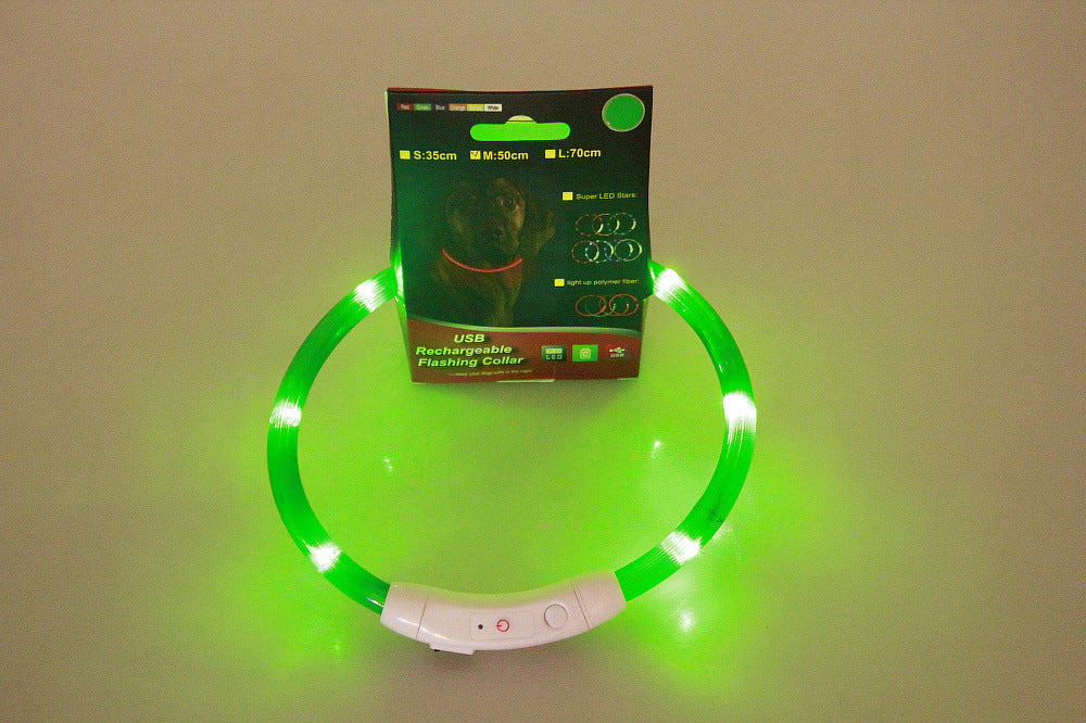 Flashing Safety Collar USB Rechargeable for Dogs