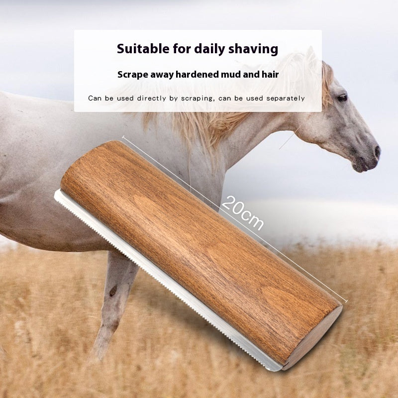 20cm Solid Wood Serrated Sweat Scraper Horse Cleaning Tools